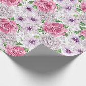 Rosa Blume Wrapping Paper Geschenkpapier (Ecke)