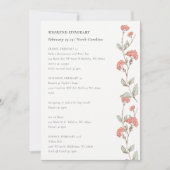 Rosa Blume Wreath Weekend Geburtstagsreise Einladung (Vorderseite)