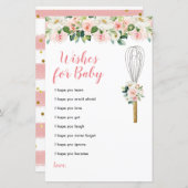 Rosa Blume Wünsche für Babygrün (Vorne/Hinten)