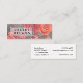 Rosa Blume Wüste Garden Foto Reisen Mini Visitenkarte (Vorne/Hinten)