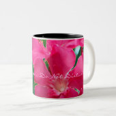 Rosa Blume Zweifarbige Tasse (VorderseiteRechts)