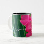 Rosa Blume Zweifarbige Tasse (Vorderseite Links)