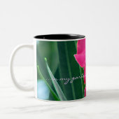 Rosa Blume Zweifarbige Tasse (Links)
