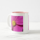 Rosa Blume Zweifarbige Tasse (Vorderseite Links)