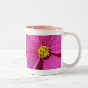 Rosa Blume Zweifarbige Tasse