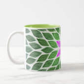 rosa Blume Zweifarbige Tasse (Links)