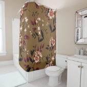 Rosa Blume Zweig, abstrakte Zusammensetzung. Duschvorhang (Beispiel)