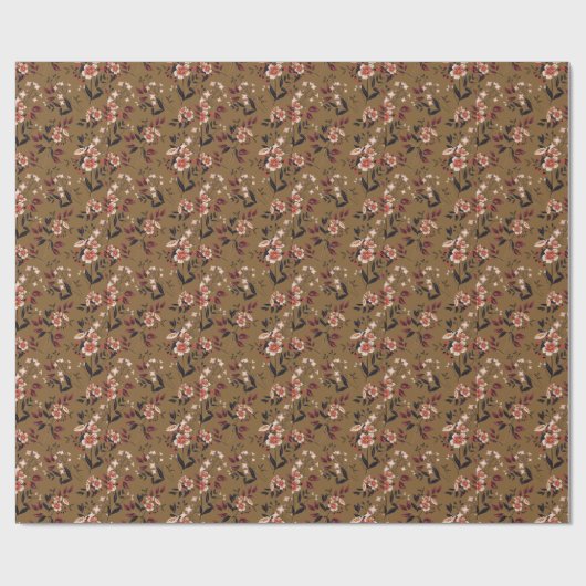 Rosa Blume Zweig, abstrakte Zusammensetzung. Geschenkpapier (Flach)