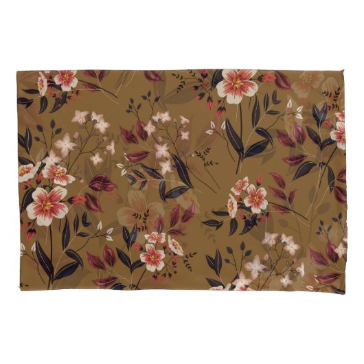 Rosa Blume Zweig, abstrakte Zusammensetzung. Kissenbezug (Vorderseite)