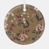 Rosa Blume Zweig, abstrakte Zusammensetzung. Ornament Aus Glas (Vorderseite)