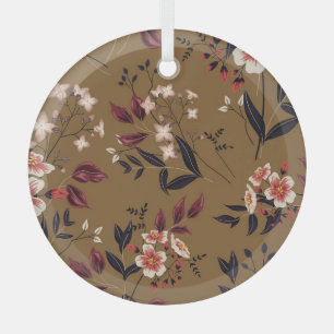 Rosa Blume Zweig, abstrakte Zusammensetzung. Ornament Aus Glas
