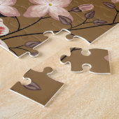 Rosa Blume Zweig, abstrakte Zusammensetzung. Puzzle (Seite)