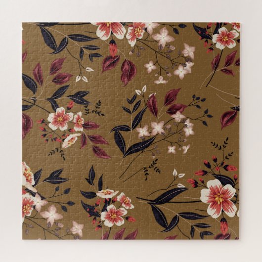 Rosa Blume Zweig, abstrakte Zusammensetzung. Puzzle (Horizontal)