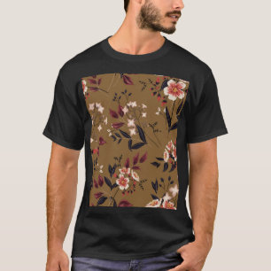 Rosa Blume Zweig, abstrakte Zusammensetzung. T-Shirt