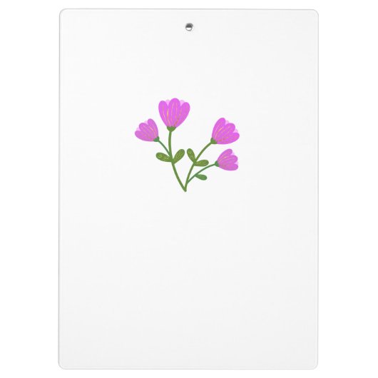 Rosa Blume Zwischenablage Klemmbrett (Rückseite)