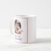 Rosa Blumen 1. Muttertag Individuelles Erinnerungs Kaffeetasse (Vorderseite Links)