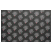 Rosa Blumen auf beunruhigtem Grau und Schwarzem Stoff (Fat Quarter (45,7 x 55,9 cm))