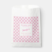 Rosa Blumen-Baby-Party  Geschenktütchen (Vorderseite)