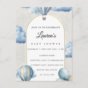 Rosa Blumen Baby Shower Einladung   Mädchen Baby S Postkarte