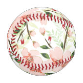 Rosa Blumen Baseball (Vorderseite Links)