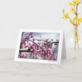 Rosa Blumen-Baum Karte (Gelbe Blume)