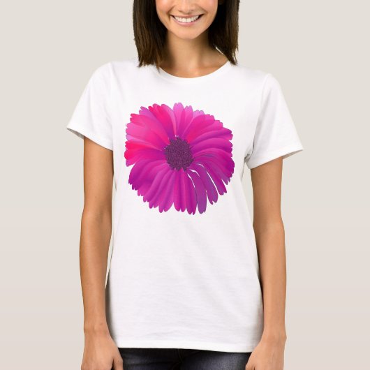 Rosa Blumen-Behälter-Spitzen u. T - Shirts (Vorderseite)