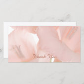 Rosa Blumen-Beileid/Denkmal danken Ihnen zu Dankeskarte (Vorne/Hinten)