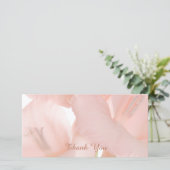 Rosa Blumen-Beileid/Denkmal danken Ihnen zu Dankeskarte (Stehend Vorderseite)