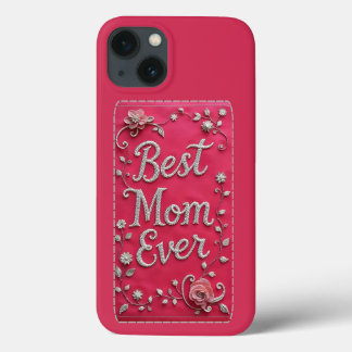 Rosa Blumen Best Mom Ever iPhone-Hülle Case-Mate iPhone Hülle