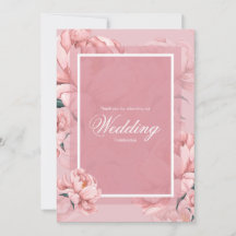 Rosa Blumen Blume Hochzeit Dankeschön Karte