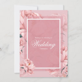 Rosa Blumen Blume Hochzeit Dankeschön Karte