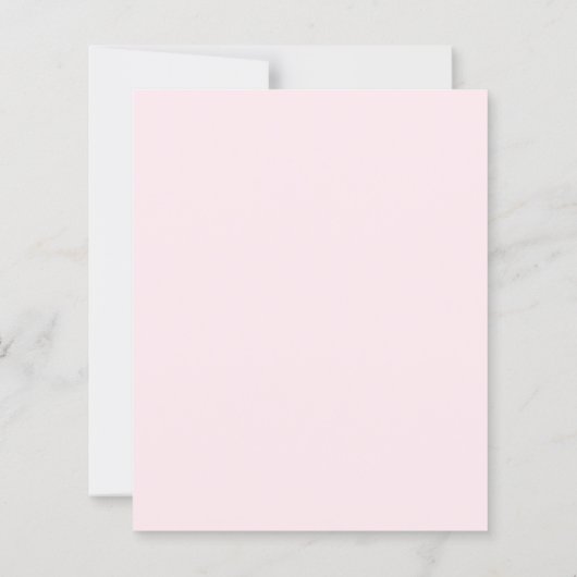 Rosa Blumen Bogen Bogen Baby Dusche Einladung (Rückseite)