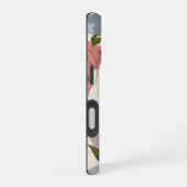 Rosa Blumen, Boho-Muster iPhone 16 Hülle (Rechte Seite)