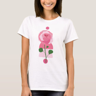 Rosa Blumen Boho-Shirt T-Shirt