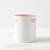 Rosa Blumen-Brautjungfer Zweifarbige Tasse (Mittel)