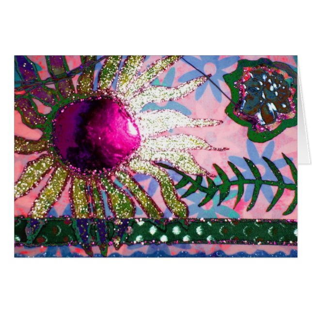 Rosa Blumen-Collage (Vorderseite (Horizontal))