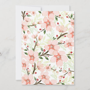 Rosa Blumen Dankeskarte