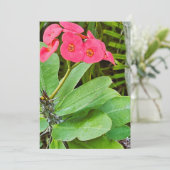 Rosa Blumen Dankeskarten Dankeskarte (Stehend Vorderseite)
