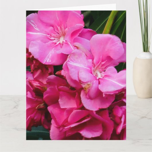 Rosa Blumen Dankeskarten Dankeskarte (Vorderseite)