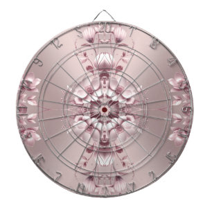 Rosa Blumen Dartboard Dartscheibe