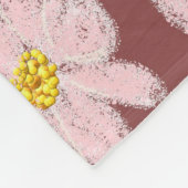 rosa Blumen-Decke Fleecedecke (Ecke)
