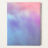 Rosa Blumen, die aus Buch wachsen Planer (Rückseite)