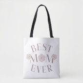 Rosa Blumen Die beste Mutter ever Tasche (Vorderseite)