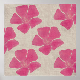 Rosa Blumen-Druck Poster