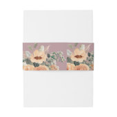 Rosa Blumen Einladungsbanderole (Rückseitenbeispiel)