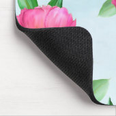 Rosa Blumen Elegante Gartenanlage Einfaches Wasser Mousepad (Ecke)