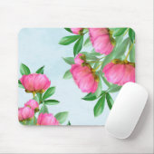 Rosa Blumen Elegante Gartenanlage Einfaches Wasser Mousepad (Mit Mouse)