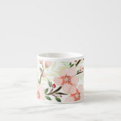 Rosa Blumen Espressotasse (Vorderseite)