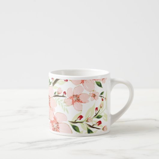 Rosa Blumen Espressotasse (Rechts)
