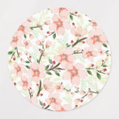 Rosa Blumen Etiketten (Design 1)